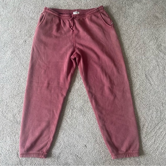 Mad Happy Adult Unisex Pull On Sweatpants XXL 100% Cotton Vintage Red Pockets - Picture 1 of 6